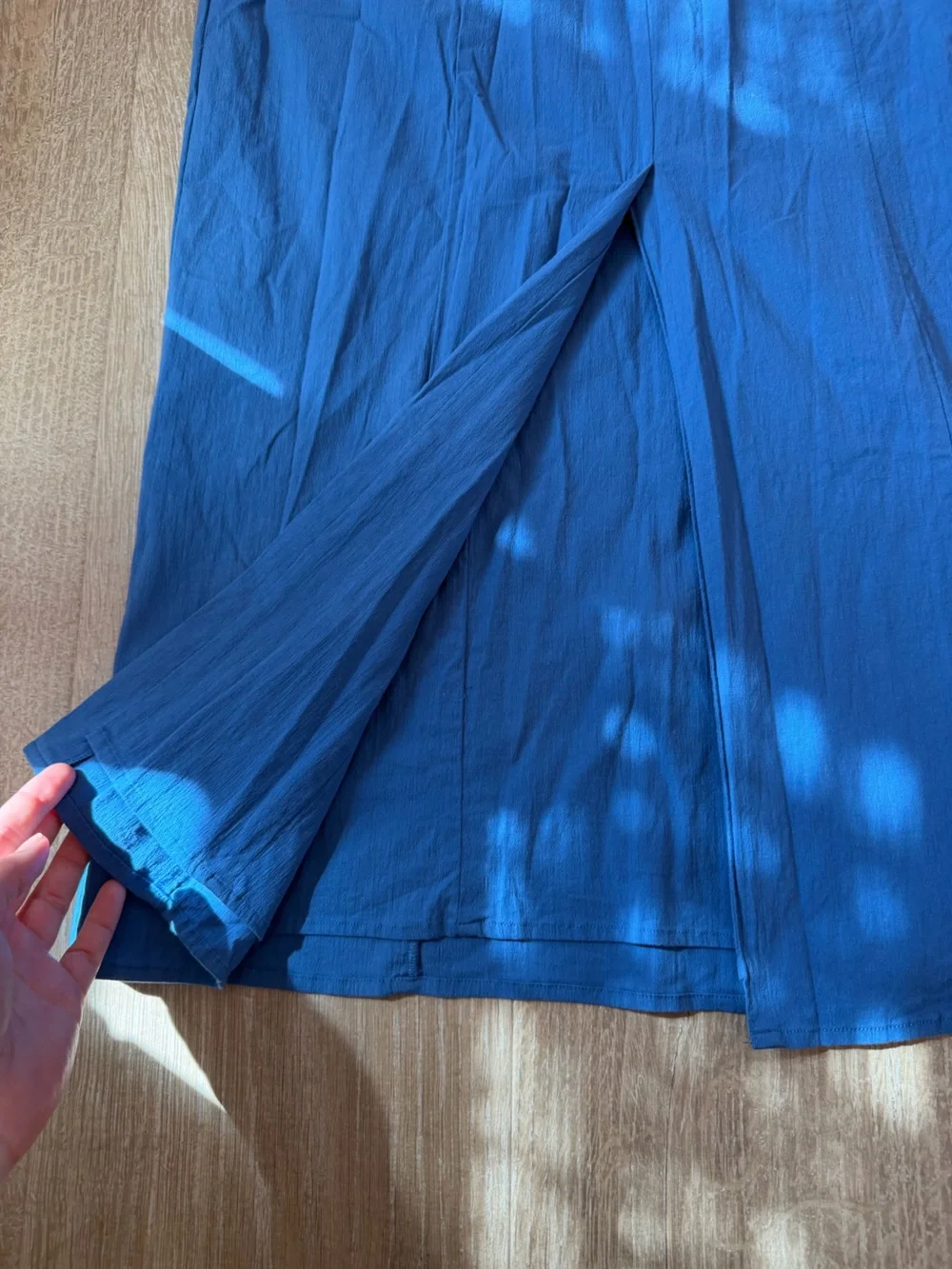Abercrombie and Fitch Square-Neck Blue Maxi Dress with Wide Straps
